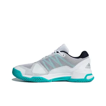 Adidas Barricade Club Slip-Resistant Low-Top Tennis Shoes Men's Green White