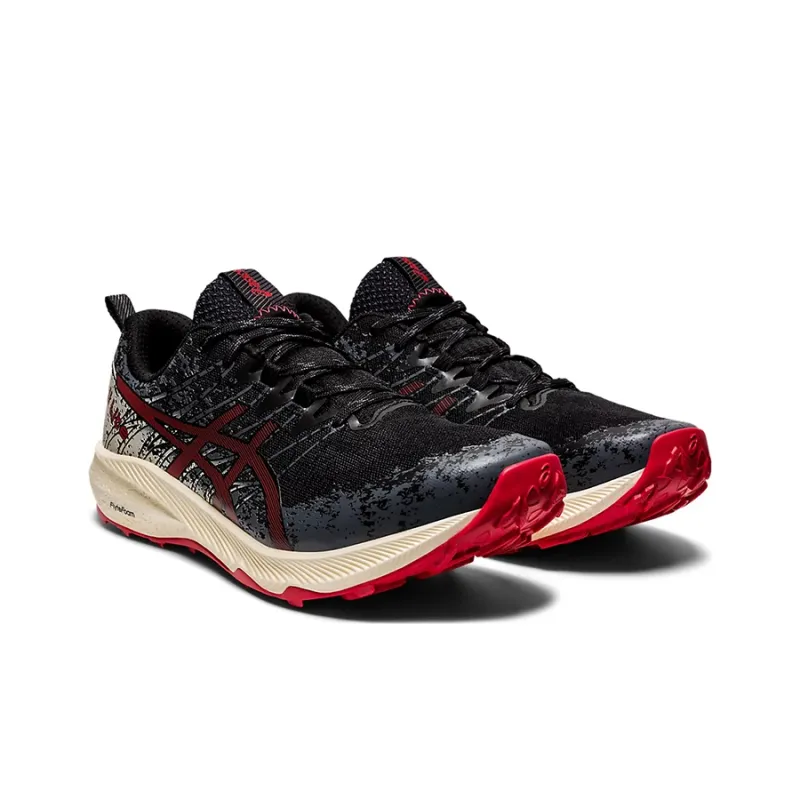 Asics Fuji Lite 2 Black Electric Red-2