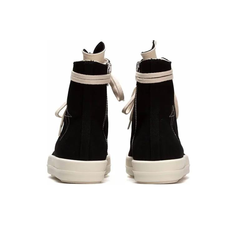 Rick Owens Women's DRKSHDW Fogachine Pentagram Embroidery High 'Black Milk'-3