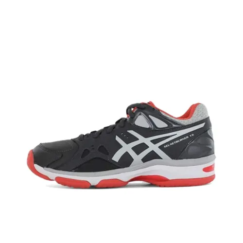 Asics Gel-Netburner 18 Anti-Slip Wear-Resistant Low-Top Running kids shoes Women's Black Gray D-Width