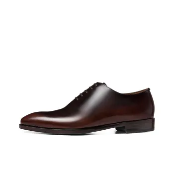 THOM WILLS British Vintage Business Oxford Shoes Dress Shoes Men's Dark Coffee Polished