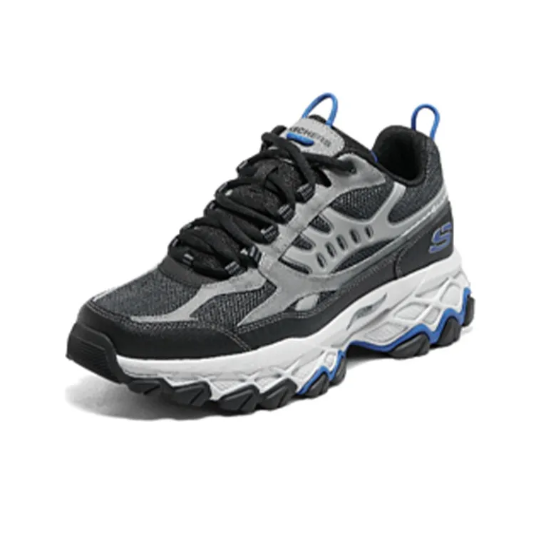 Skechers Arch Fit D'LITES Arch Fit Cushioning Anti Slip And Wear Resistant Low Top Casual Shoes Men's Gray Black Blue-2