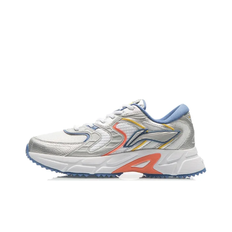 LiNing Breathable Low Top Running Shoes Men's Gray Green-0