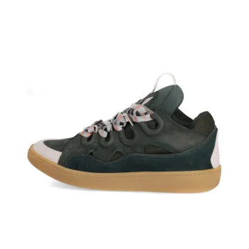 Lanvin Curb Sneakers White Green