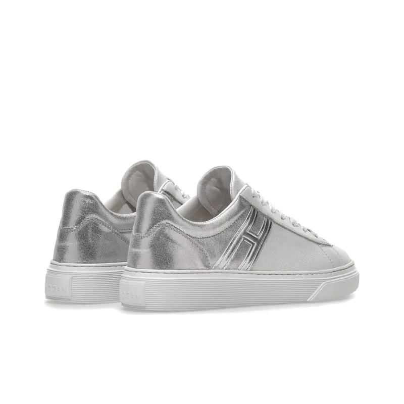 HOGAN H365 Low Top Stylish Skateboarding Shoes Women's Silver-4
