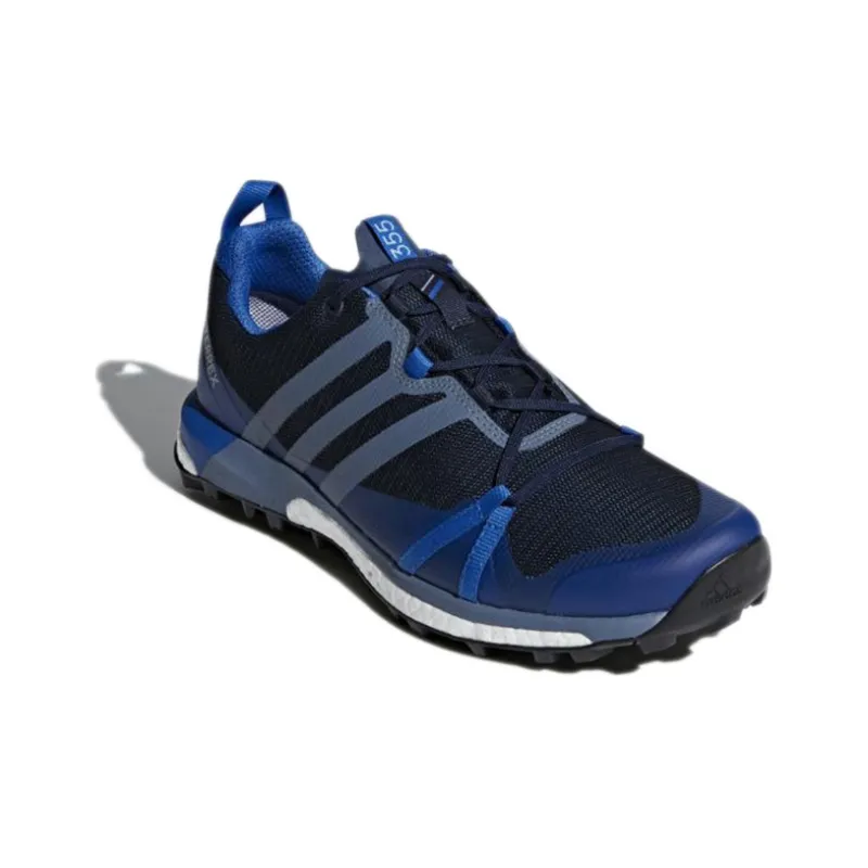 Adidas Terrex Agravic GTX Wear-Resistant Slip-Resistant Low-Top Running Shoes Men's Blue Black-2