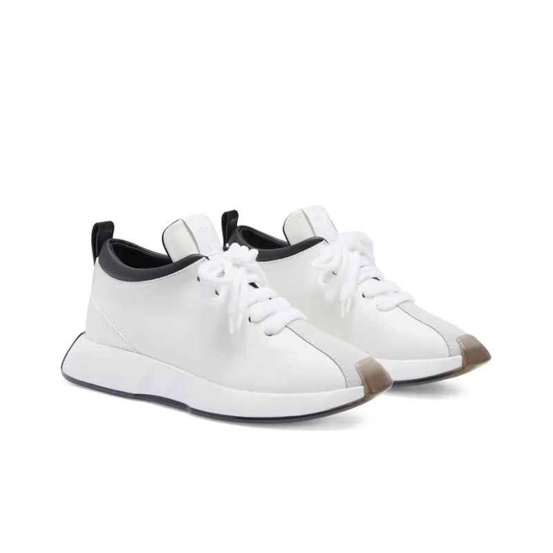Giuseppe Zanotti/GZ Fero Cushioned Slip-Resistant Lightweight Warm Low-Top Casual Shoes Men's White Black-2