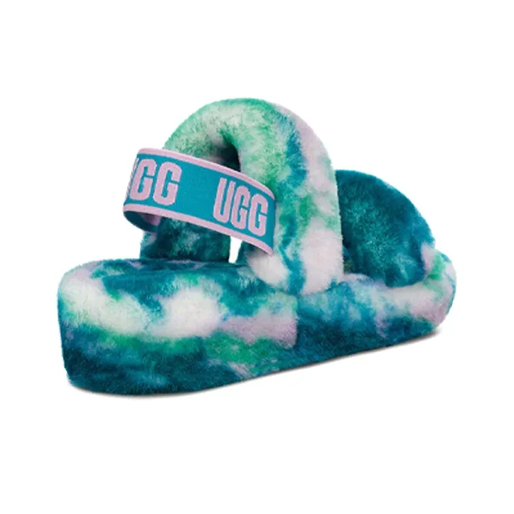 UGG Oh Yeah Slide Marble Aquatic Blue Women's-4