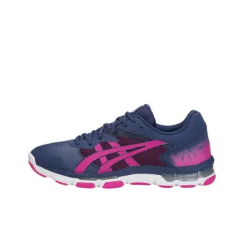Asics Gel-Netburner Academy 8 Cushioned Slip-Resistant Low-Top Running Shoes Women's Blue Pink Multicolor