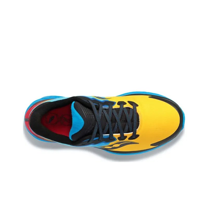 Saucony Runshield 14 Runshield Low-Top Running Shoes Women's Yellow Blue-3