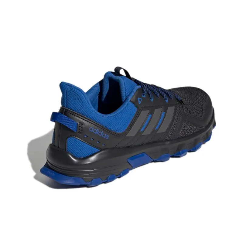 Adidas Rockadia Trail Wear-Resistant Low-Top Running Shoes Men's Black Blue-3