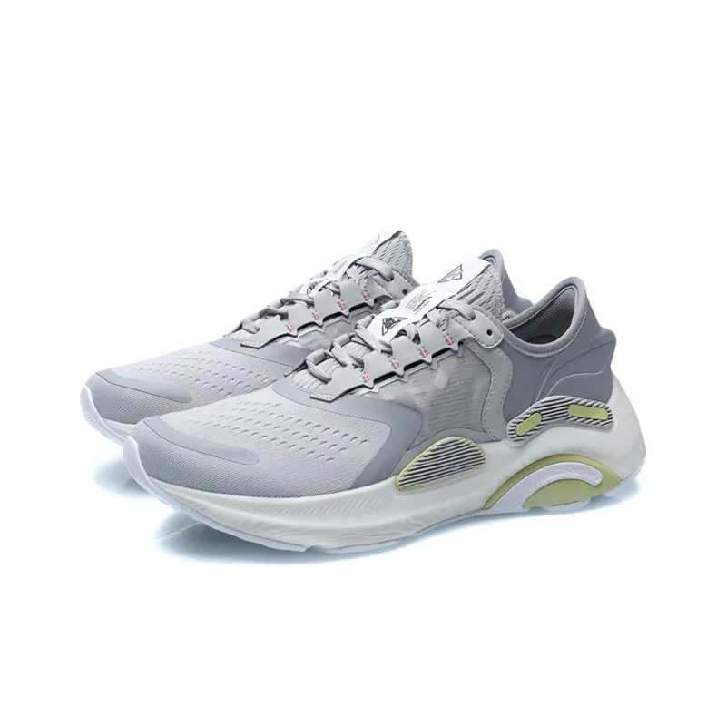 LiNing Lanying Shock Absorbers Low Top Running Shoes Unisex White Gray-2