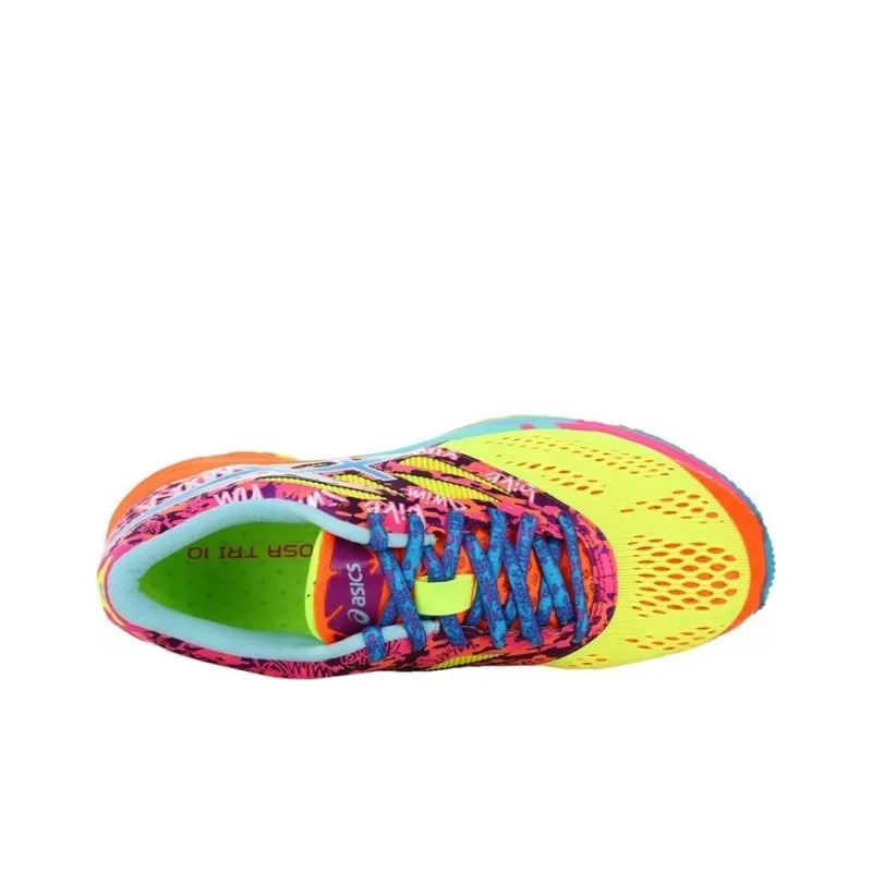 Asics Gel-Noosa Tri 10 Wear-Resistant Low-Top Running Shoes Women's Yellow Blue-2