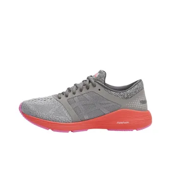 Asics Roadhawk Ff Durable Breathable Low-Top Running Shoes Women's Gray Orange