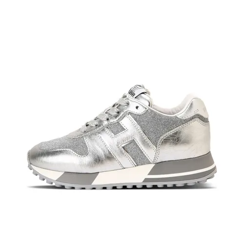 HOGAN H383 Casual Shoes Women's Low-Top Silver/Gray