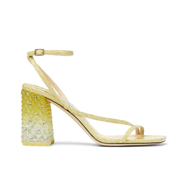 Jimmy Choo Art 85 One Strap Sandals Women's Yellow-1