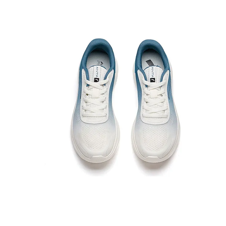 Anta Running Collection Slip-Resistant Breathable Low-Top Running Shoes Men's White Blue-2