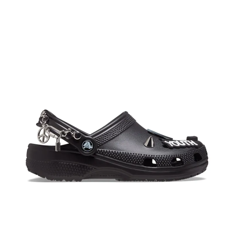 Crocs Classic Feel The Positivity Casual Unisex Black Sandals-1