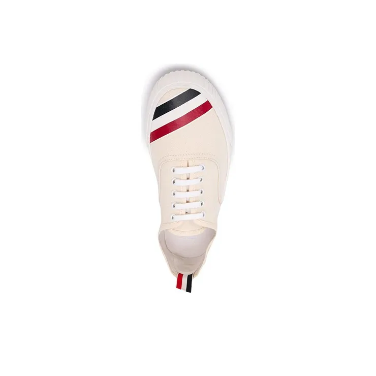 THOM BROWNE Heritage RWB-stripe Canvas Sneakers-3
