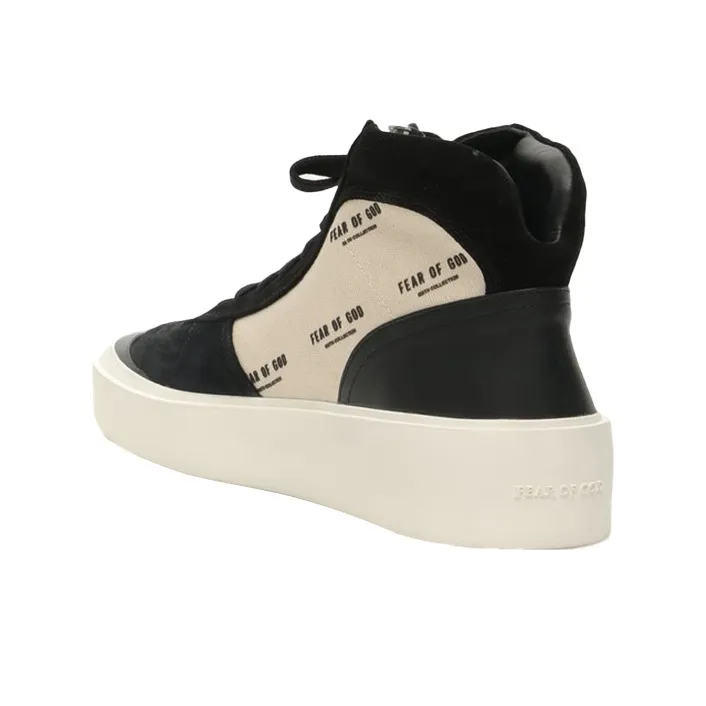 Fear Of God Strapless Skate Mid Stylish Skateboarding Shoes Men's Black White-1