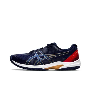 Asics Court Speed Ff Clay Wear-Resistant Low-Top Running Shoes Men's Blue Red