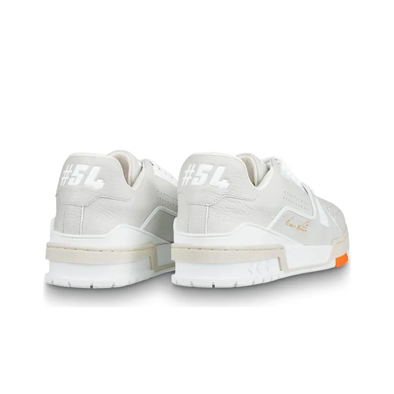 LOUIS VUITTON Trainer Sneakers 'White Orange'-3