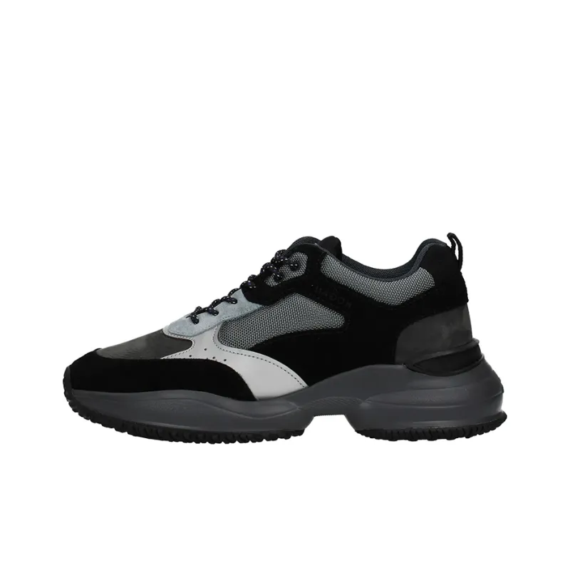 HOGAN Interaction Shock Absorbers Low Top Running Shoes Men's Black-0