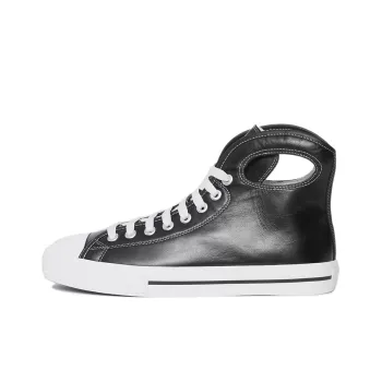Burberry Larkhall High Top Sneakers Black White Leather