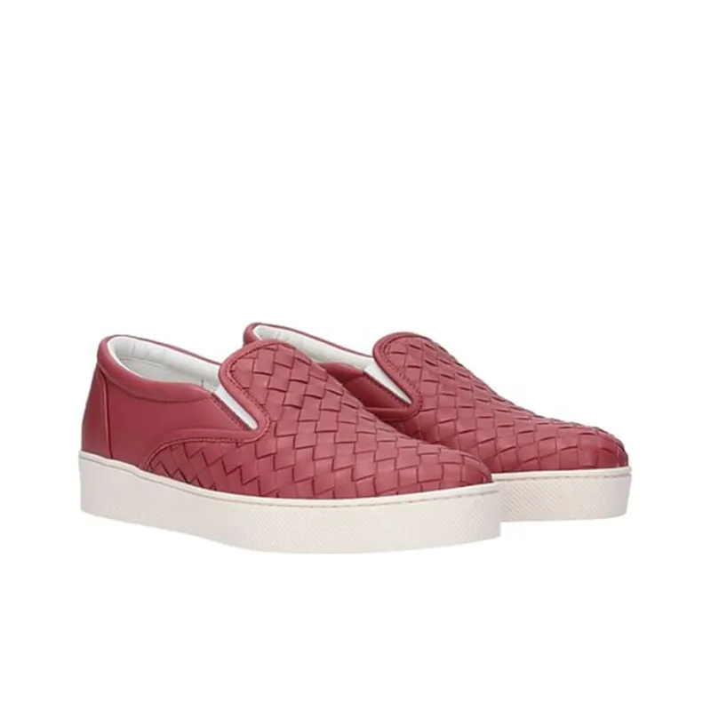 Bottega Veneta Dodger Stylish Skateboarding Shoes Women's Pink-1