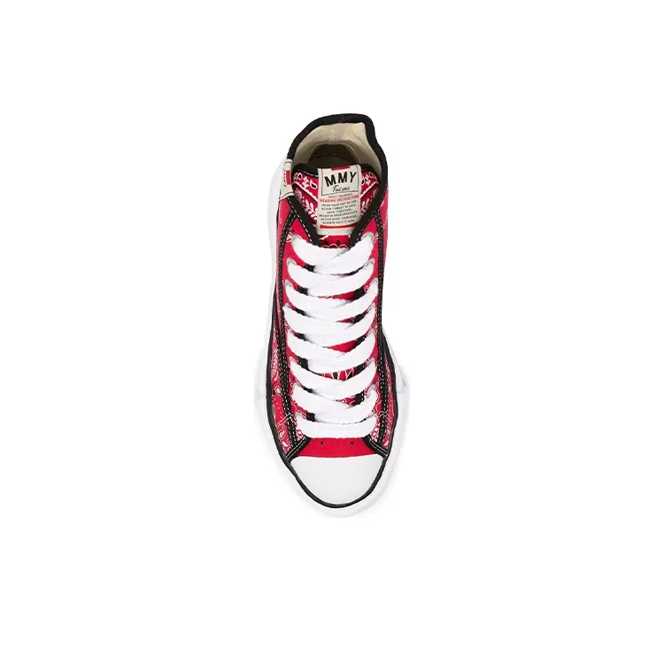 MIHARA YASUHIRO Paisley Stylish Skateboarding Shoes Men's Red-4