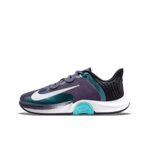 Nike Air Zoom GP Tennis Shoes Women's Low-Top Black/Purple/Green