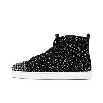CL LUBOTING Lou Spikes Orlato Stylish Skateboarding Shoes Men's Black White