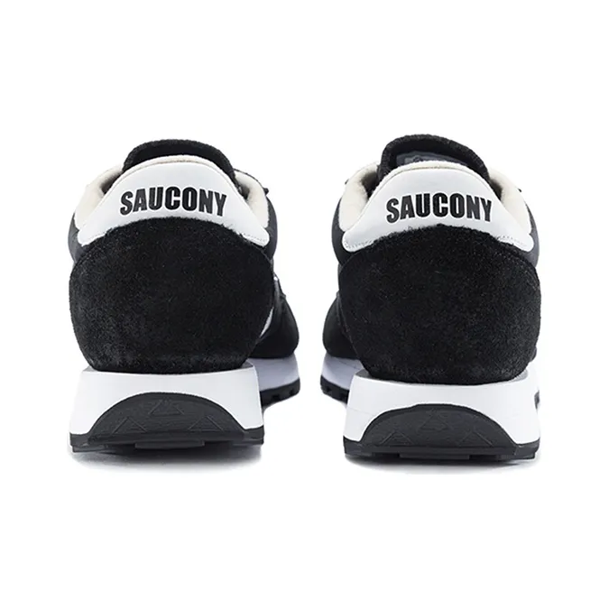 Saucony Jazz Abrasion Resistant Breathable Low Top Running Shoes Men's Black White Standard M-3