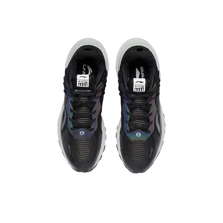 LiNing Cloud Shield PLUS Durable Breathable Low Top Running Shoes Black-2