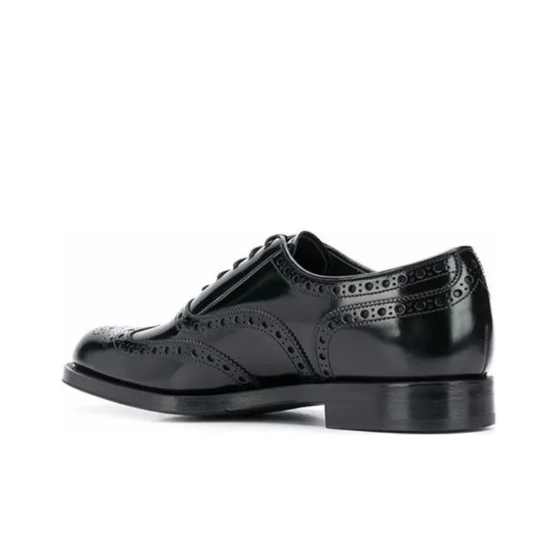 PRADA Dress Shoes Men Low-Top Black-3