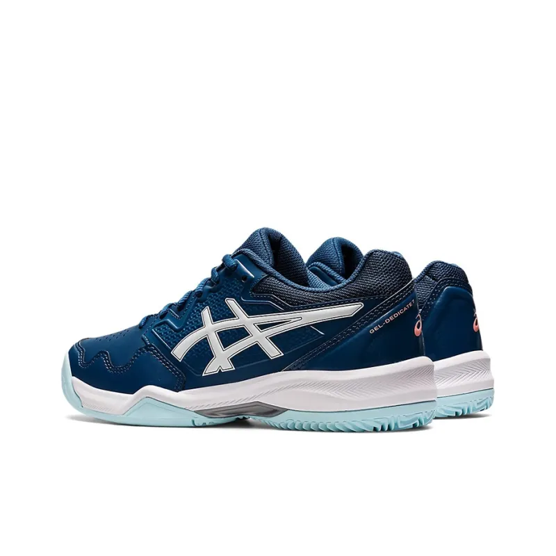 Asics Gel-Dedicate 7 Clay Anti-Slip Wear-Resistant Low-Top Tennis Shoes Women's Indigo-3