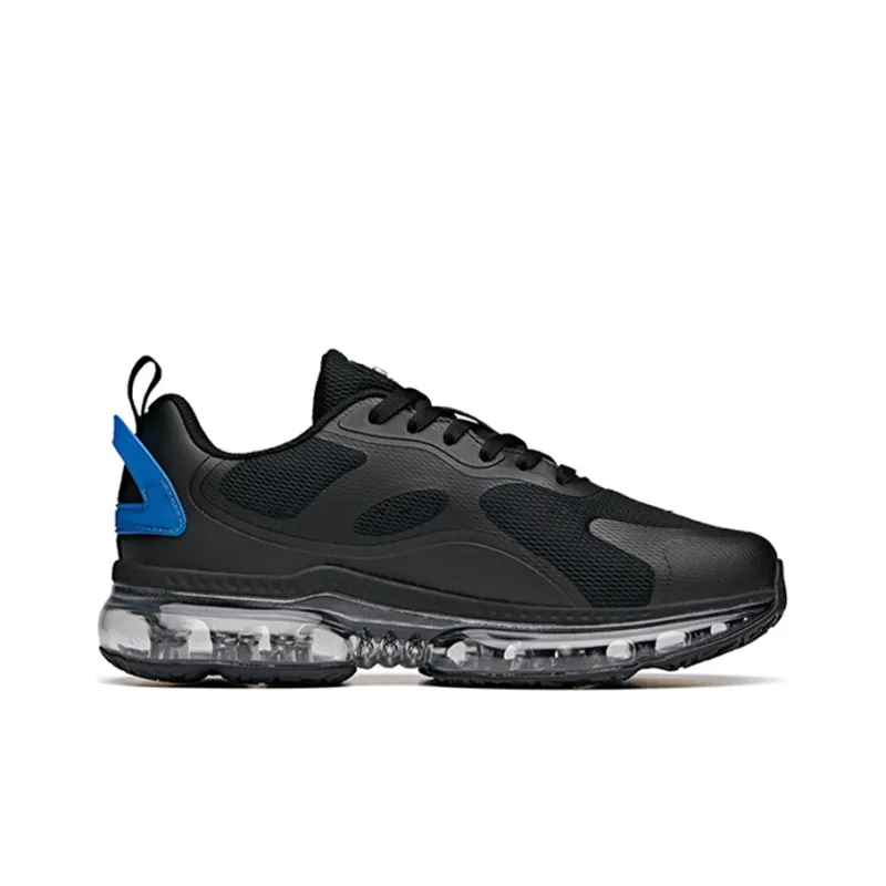 Anta Running Collection Cushioned Slip-Resistant Abrasion-Resistant Breathable Low-Top Running Shoes Men's Black Blue-1