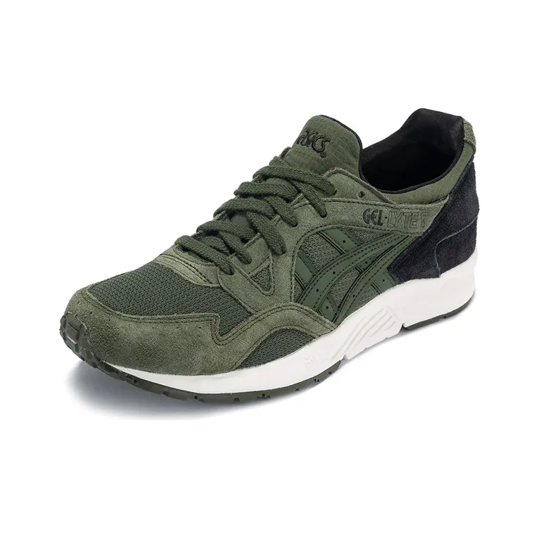 Asics Gel Lyte 5 Anti Slip Wear Resistant Low Top Running Shoes Men's Army Green-2