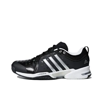 Adidas Barricade Classic Wide 4E Low-Top Tennis Shoes Men's Black White