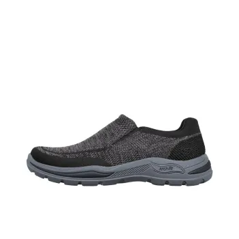 Skechers Arch Fit Cushioning Anti-Slip And Wear-Resistant Low-Top Casual Shoes Men's Black Gray