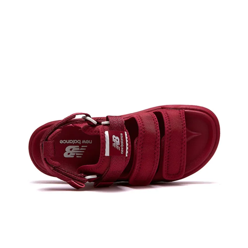 New Balance Stripes Casual Style Unisex Logo Sandals Red-2