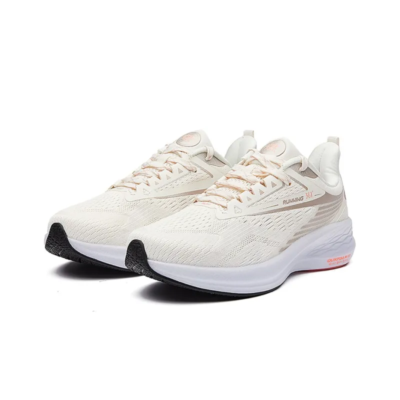 361° Flying Wing Q Bounce Ultra Technology Low Top Running Shoes Women's White Gold-2