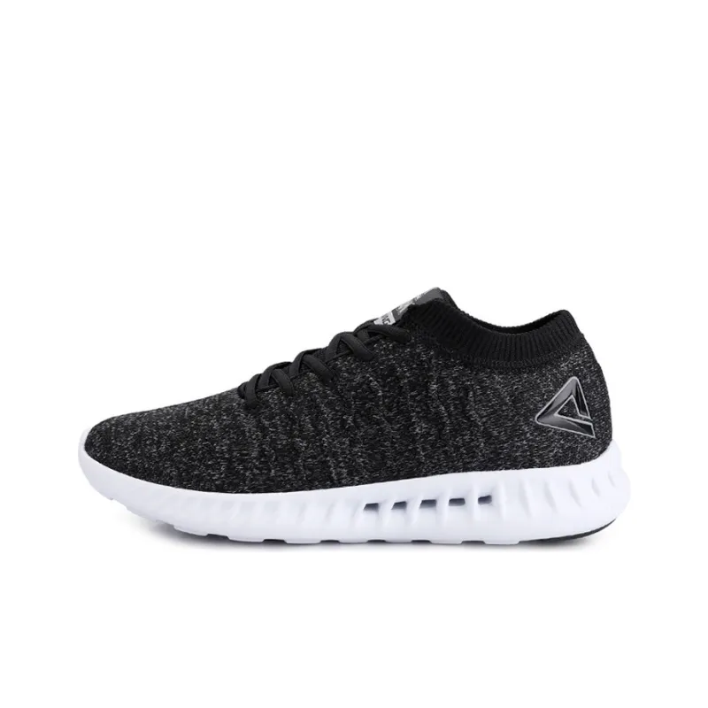PEAK Anti Slip Wear Resistant Breathable Lightweight Low Top Training Running Shoes Men's Black-0