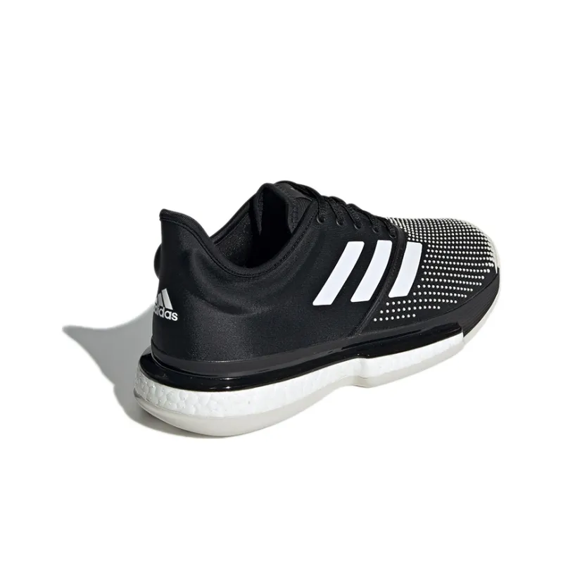 SoleCourt Boost Adidas Clay 'Black White'-3