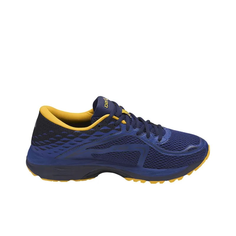 Asics Gel-Cumulus 19 Gore Te Breathable Low-Top Running Shoes Men's Blue Yellow-1
