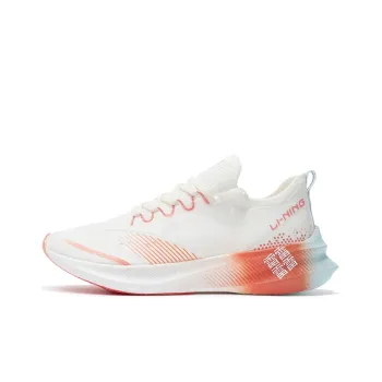 LiNing Feidian Challenger Durable Breathable Low Top Running Shoes Women's Ecru