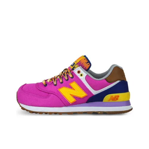 New Balance NB 574 Running Shoes Women's Low-Top Rose Red/Blue/White/Brown