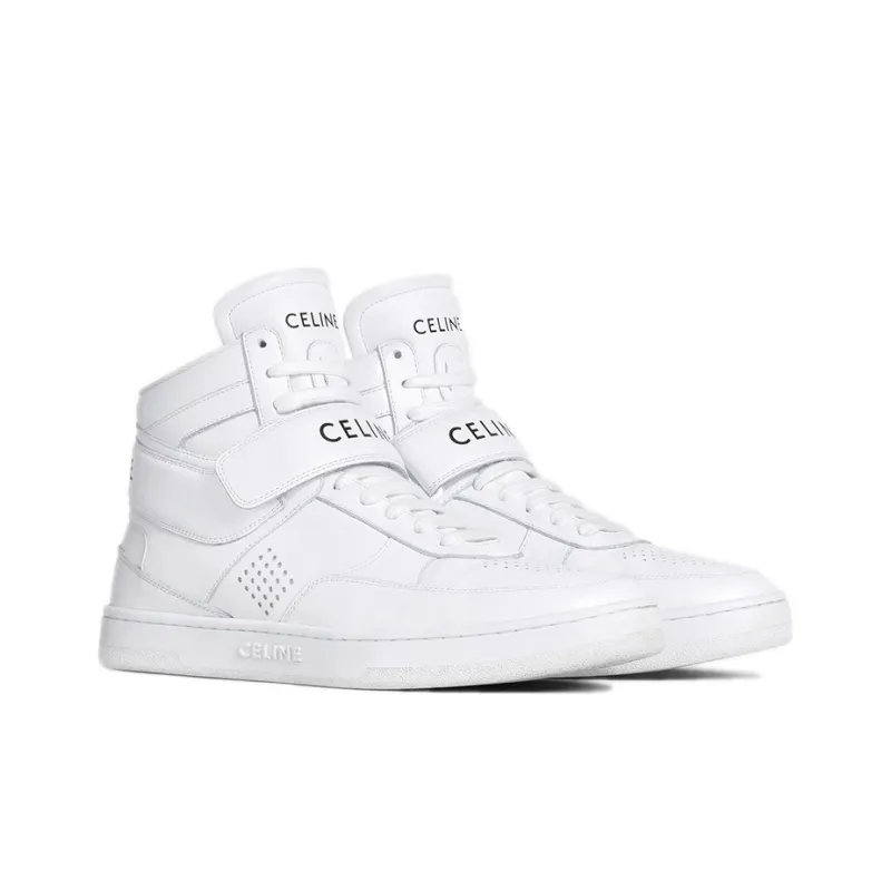 CELINE CT 03 High Top Skateboard Shoes Women's Neon White-2