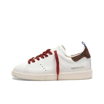 Golden Goose GGDB Starter Stylish Skateboarding Shoes Women's White Leopard Tail