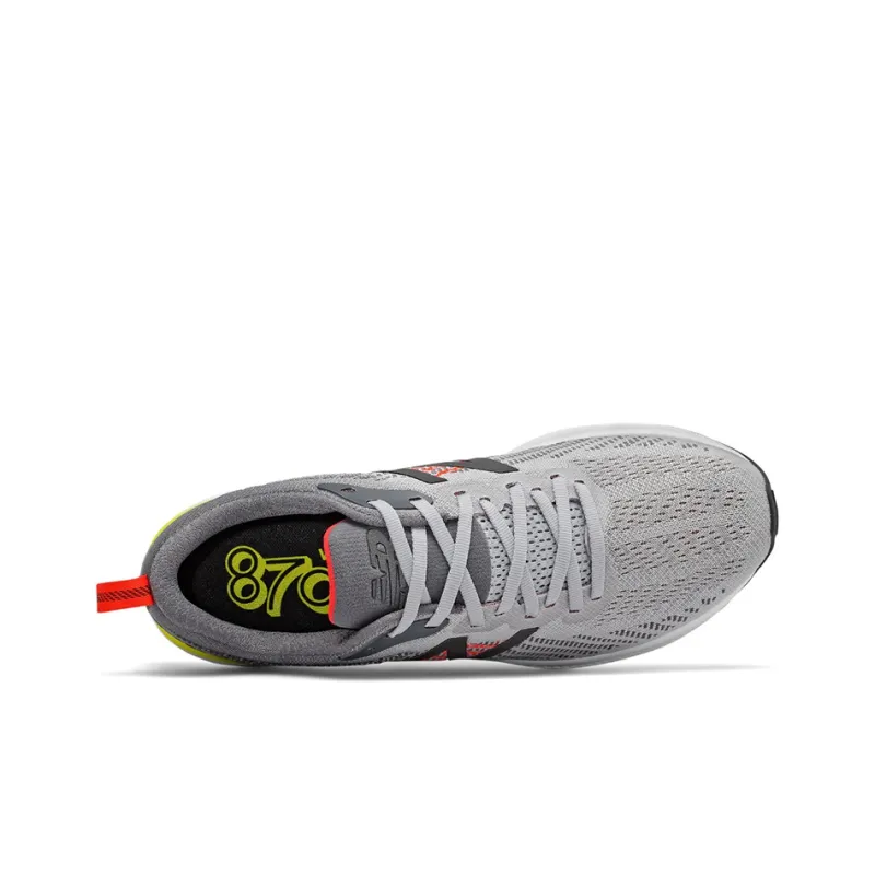 New Balance NB 870 Low-Top Running Shoes Unisex Gray Yellow 2E-Width-2